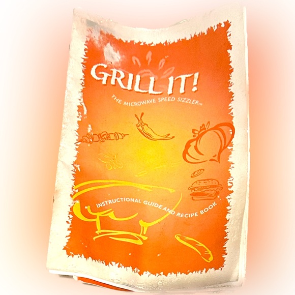 GRILL IT!  MICROWAVE SPEED GRILLER HEALTHY HAMBURGER PRESS TURNER TONGS SPICES - Picture 4 of 9